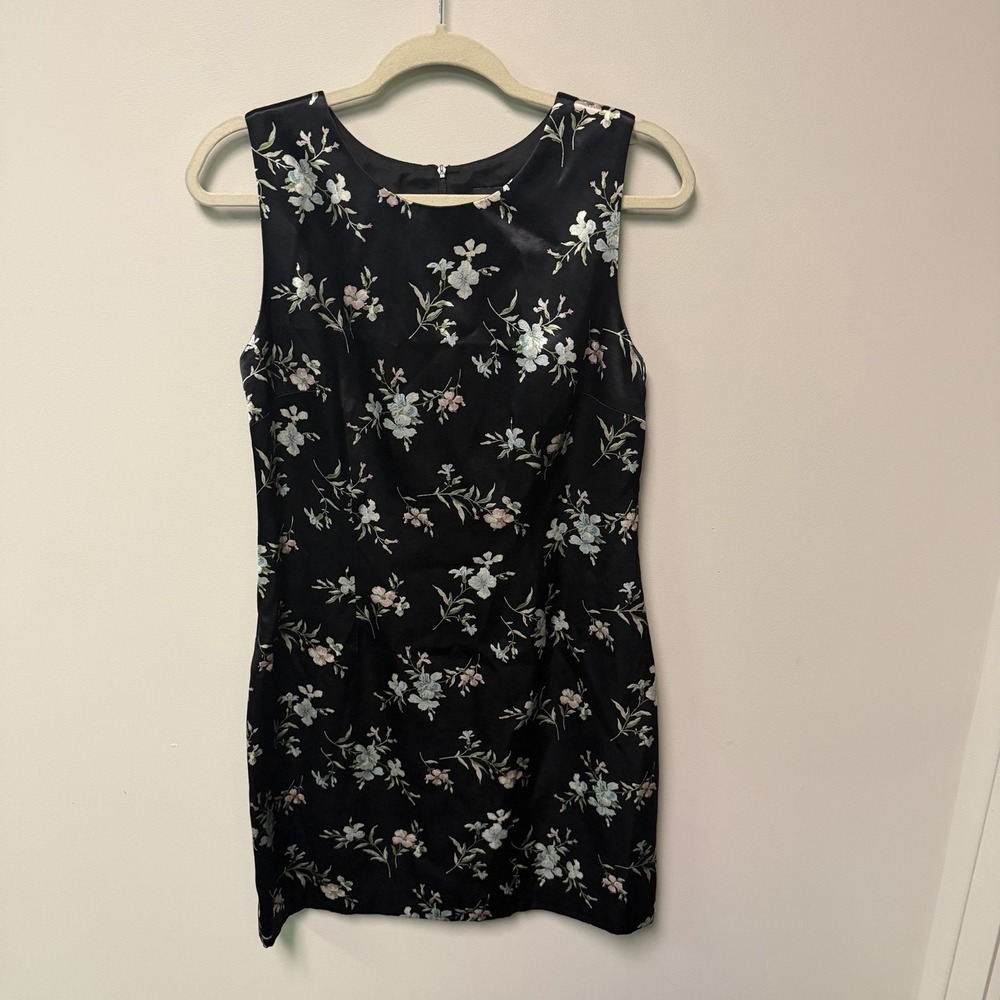 Laundry by Shelli Segal Vintage Retro Y2K Coquette Whimygoth Floral Dress Sz 12